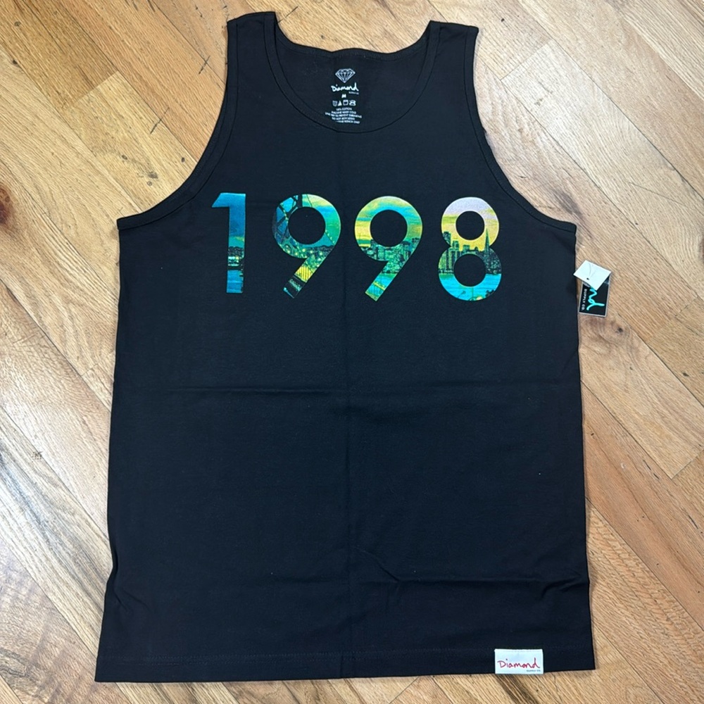 Diamond supply co tank top black 1998 men’s medium new